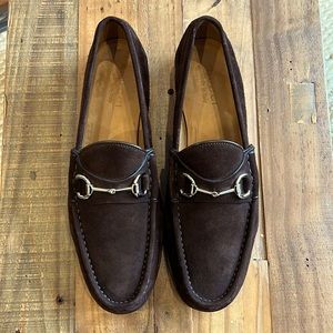Gucci Horsebit Suede Loafers